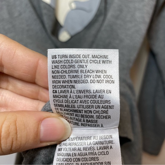 Jenni Intimates | Not Today Christmas Cat Rudolph Print Sleep Shirt Gray Medium - Picture 8 of 9